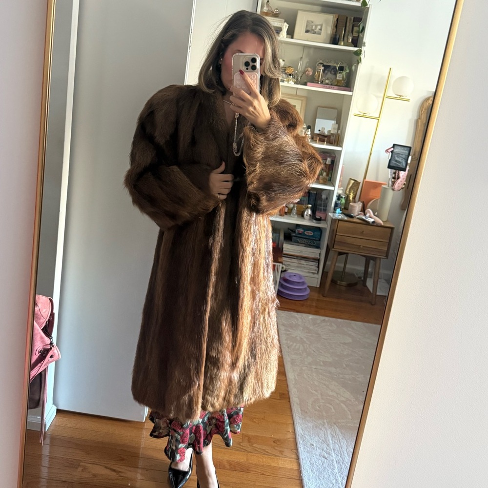 Vintage Brown Fur Coat